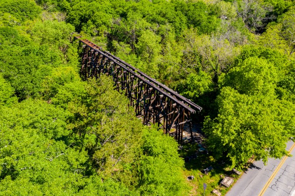 REM Murmur Railroad Trestle Aerial View   Athens GA 0878 by Sanjeev Singhal